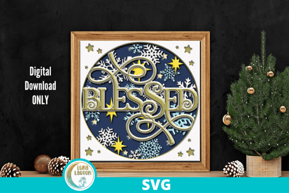 BLESSED 3D Svg for Shadow Box: A Christmas Design Review