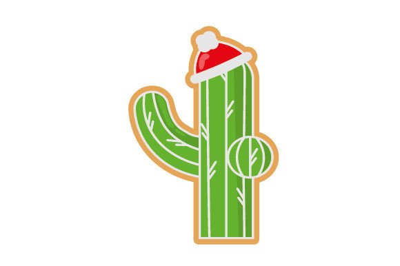 Farmhouse Christmas - Cactus with Santa Hat Cookie Review