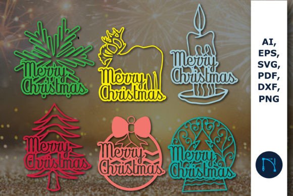 Paper Cut Merry Christmas SVG Bundle for Winter Amp