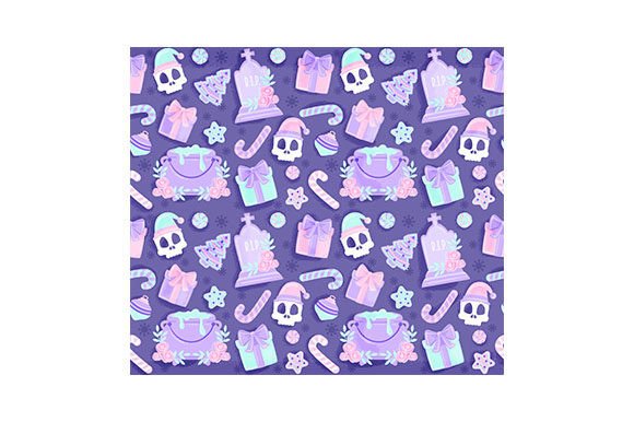 Pastel Goth Christmas Tumbler Wrap, 20 Oz Skinny Straight