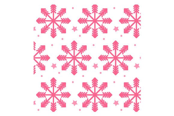 Pink Christmas Snowflakes Seamless Pattern for Holiday Sales