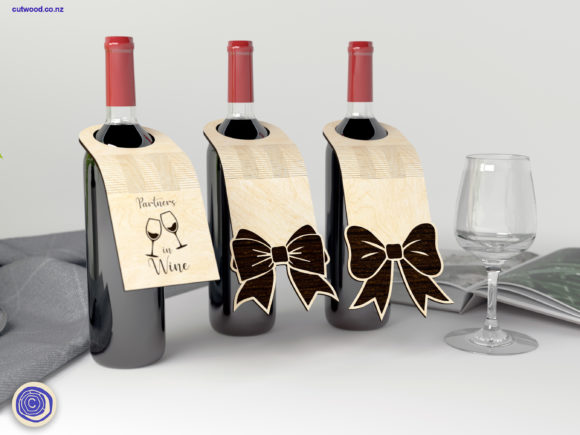 Wine Bottle Gift Tag for Birthday and Commercial Use